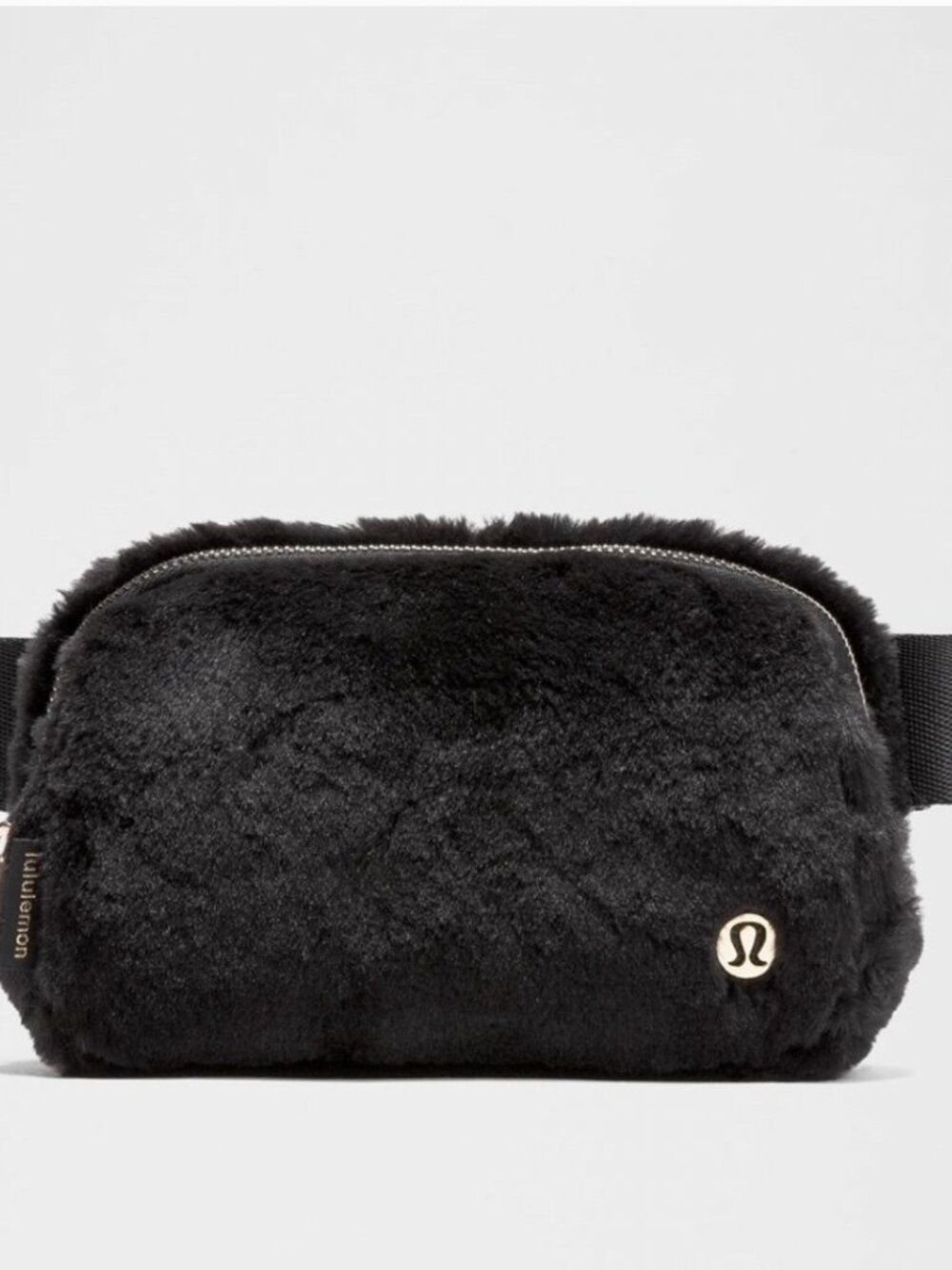 Lululemon Plush Fleece Black Gold Belt Bag *NWT